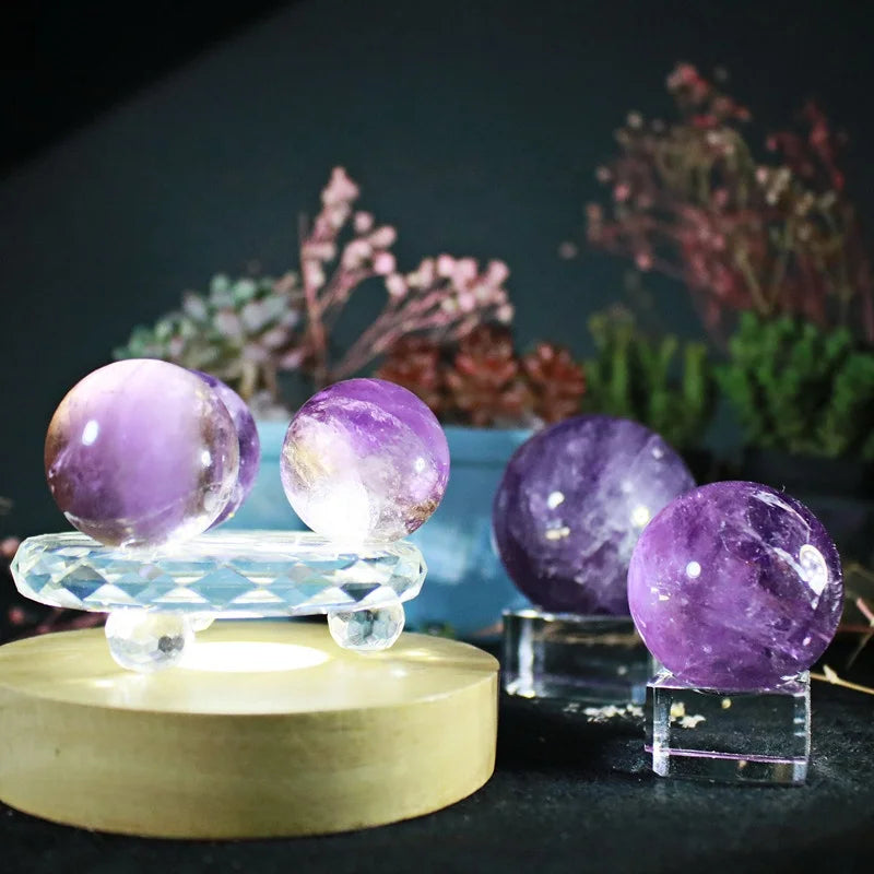 Wholesale Natural Crystal Amethyst Sphere Ametrine Ball Healing Quartz for Decoration
