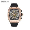 2025 New Luxury Automatic Mechanical Watch for Men - With Transparent Movement and Rubber Strap - Original Watches