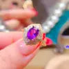Low MOQ OEM/ODM Luxury 925 Sterling Silver Gold Plated Natural Emerald Ring for Women's Wedding Gift