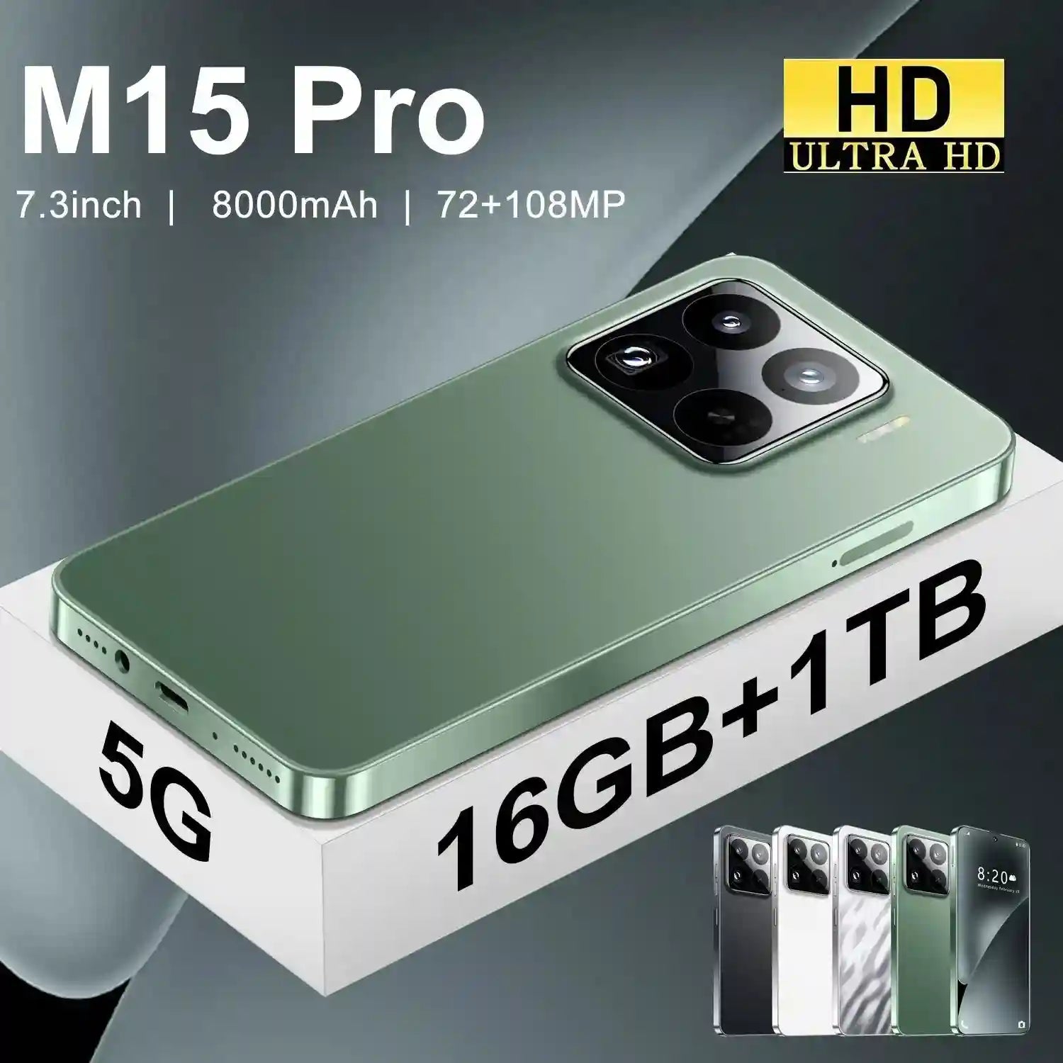 5G Smartphone 1TB Storage, 16GB RAM, Android 14 - Tidesmit Tidesmit