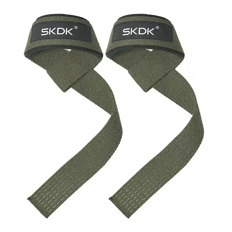 Weight Lifting Wrist Straps for Deadlifts - Adjustable Support 55cm Army Green 55*3.5cm Tidesmit