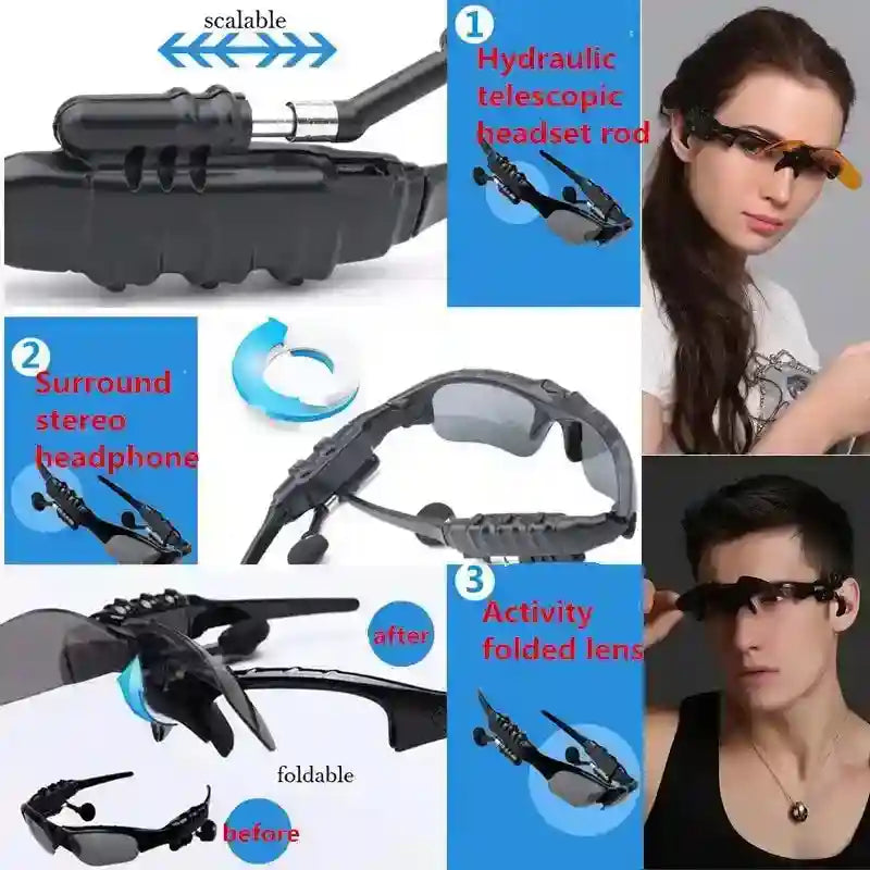 Tidesmit Smart Audio Sunglasses BTS01 Polarized Bluetooth UV Protection Tidesmit