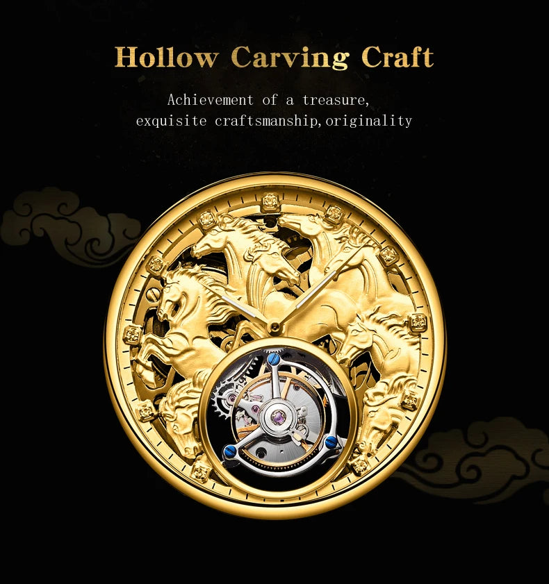 Classic Design 7007 Tourbillon Automatic Mechanical Watch Men Luxury Watch Manufacturer certified