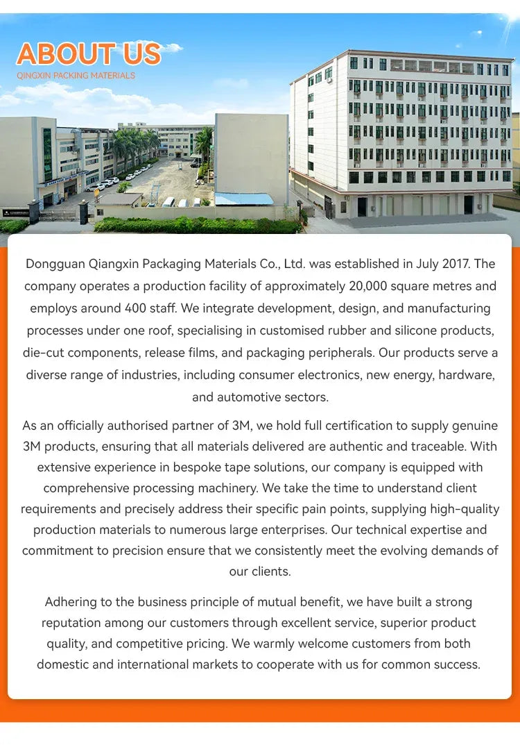 About-us page with company building and paragraph text