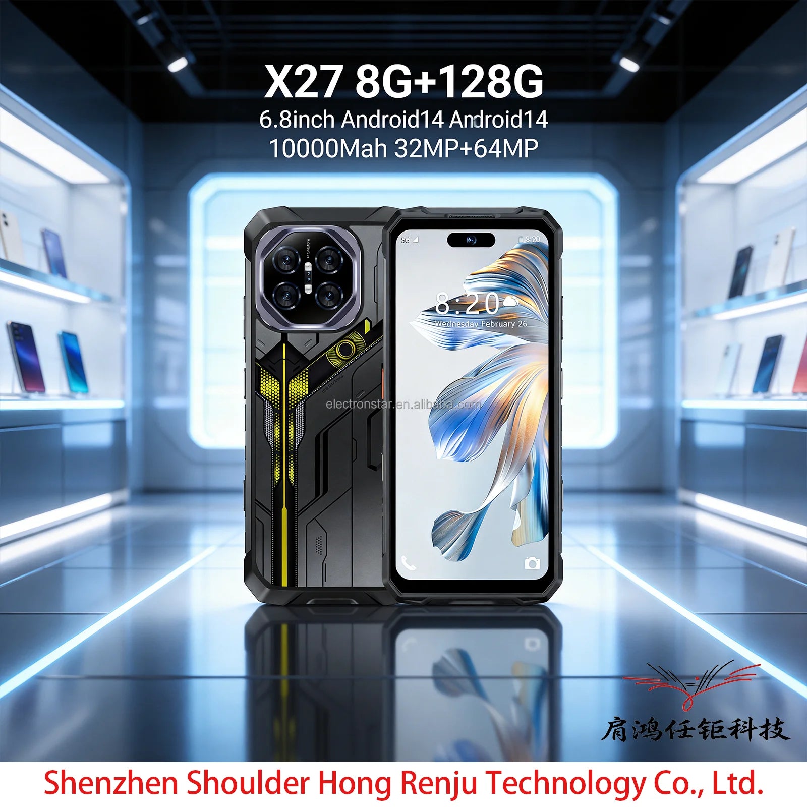 X27 Ultra  8G+128G Android 14 6.8 INCH 2026 Latest 5g Android Smartphone 10000mAh Battery Fast Processor Limited-time Discount