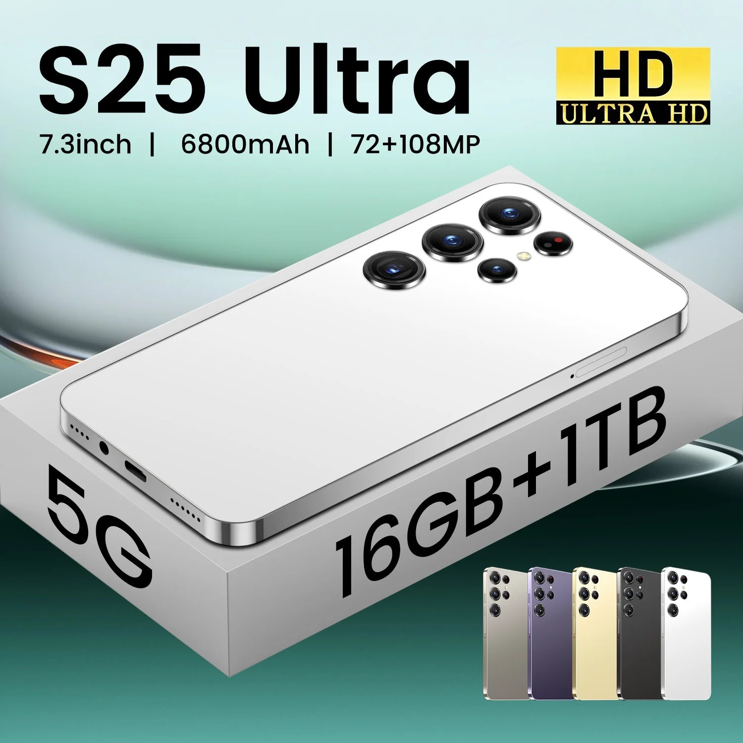 2025 Premium Android 5G Smartphone 8 Gen4 108MP Camera Titanium Frame 7.3 2K 120Hz Flagship-Level Performance