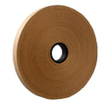 Brown hot melt glue tape roll, single-sided adhesive, core hole visible in center