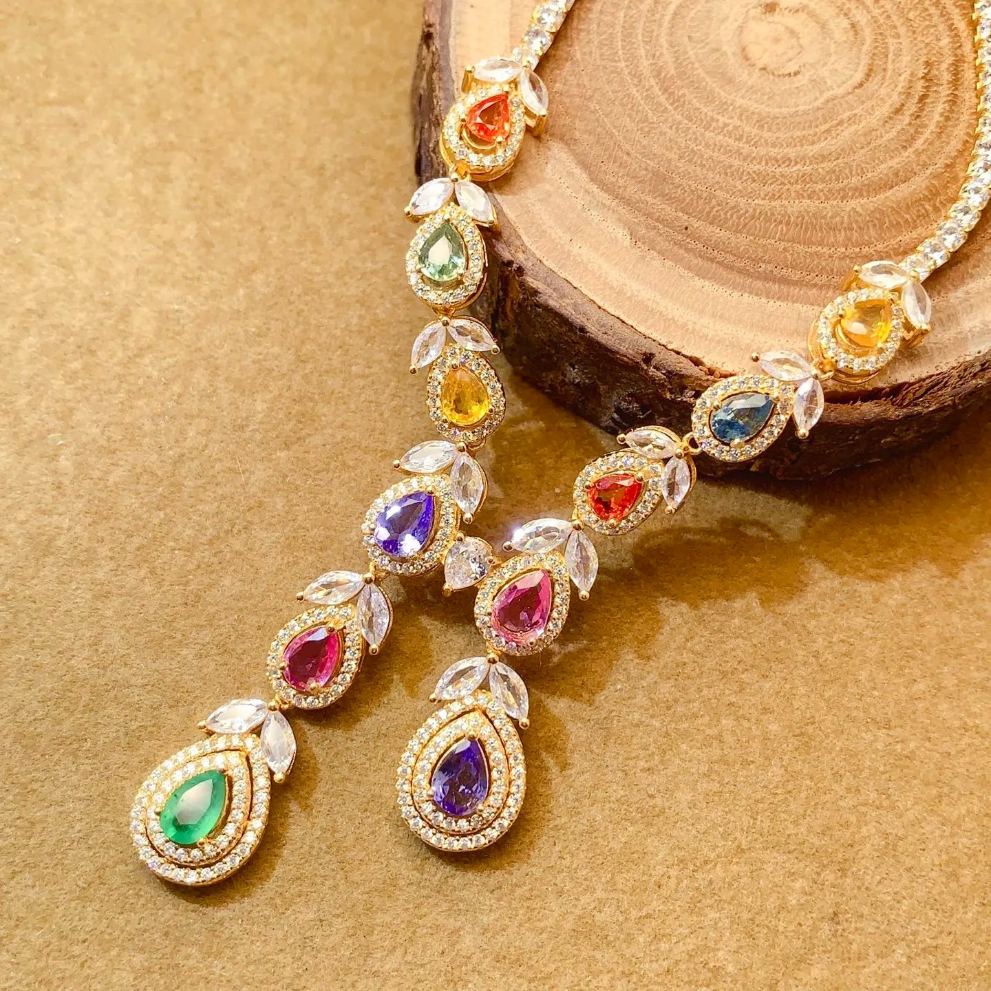 Seasonal Collection 925 Sterling Silver Natural Gemstone Necklace Rotating Catalog Fine Jewelry Supply