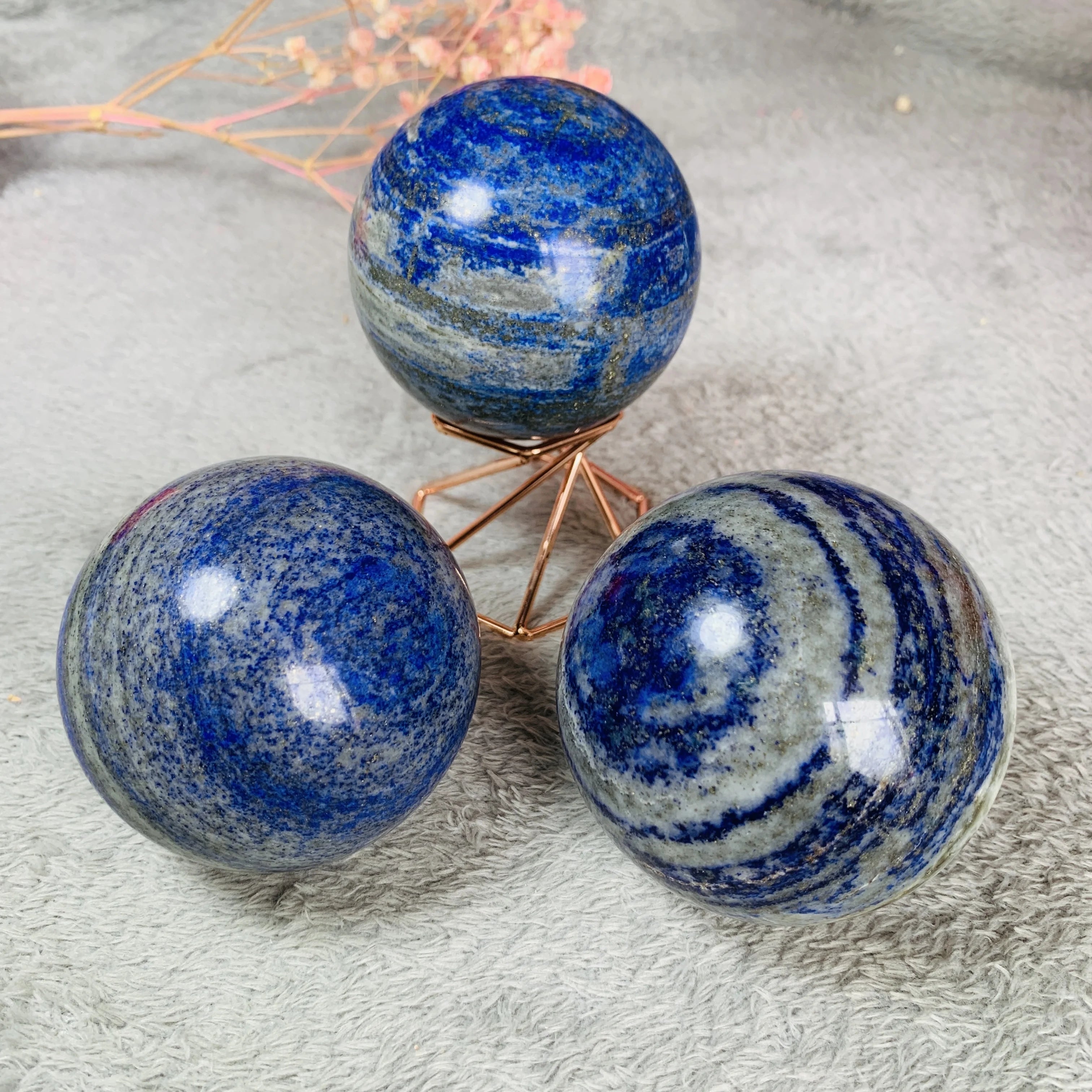 Wholesale Natural Blue Lapis Lazuli Sphere Crystals Healing Stones for Home Decor