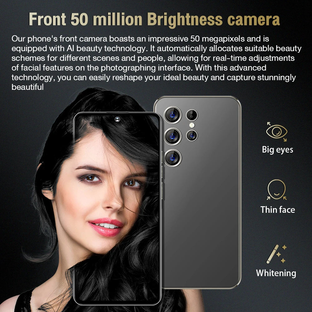 Tidesmit S24 Ultra 5G smartphone with 16GB RAM 1TB storage and 7.3 inch display for immersive mobile gaming