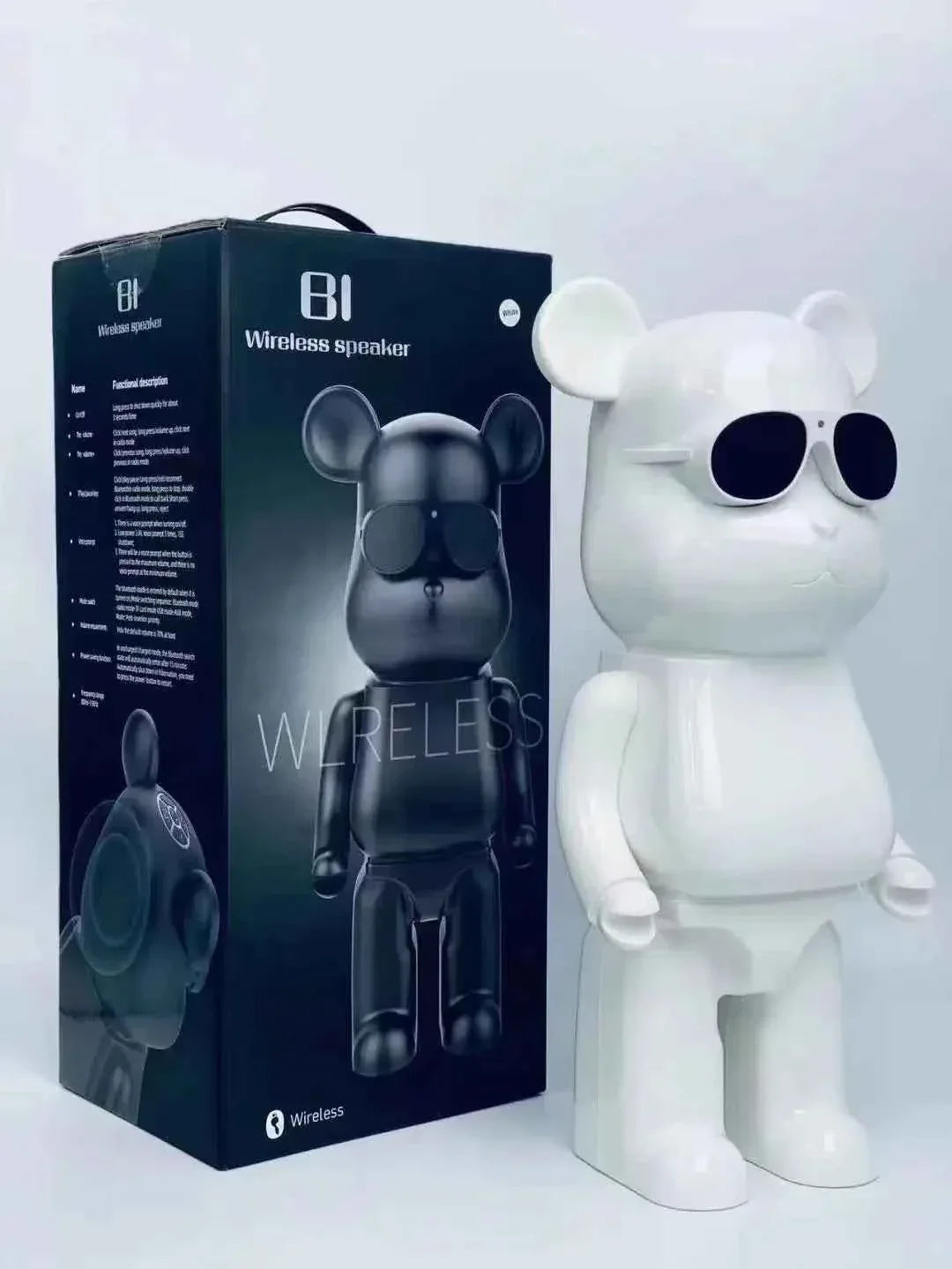 Violent Bear Portable Bluetooth Speaker - 360 Stereo Bass Sound White My Store