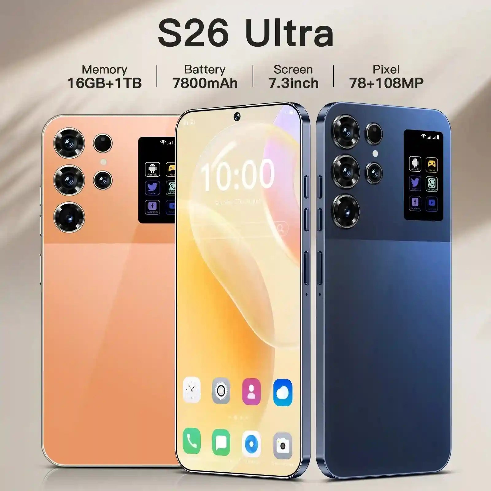 Tidesmit 5G Smartphone with 7.3 Inch AMOLED Display, 16GB RAM, 1TB Storage Tidesmit