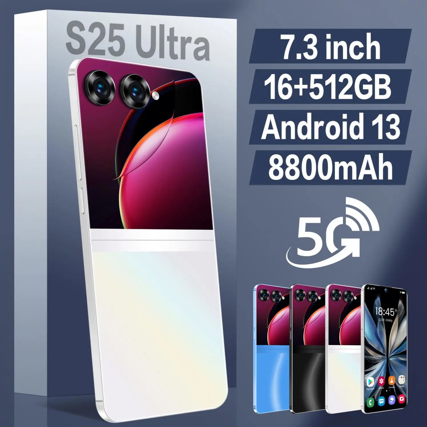 5G Android Smartphone, 512GB Storage, AMOLED Display - Tidesmit Tidesmit