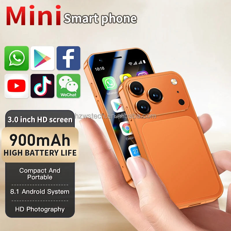 Mini Android 8.1 3G Smartphone - 3.0 Inch Dual SIM Unlocked Tidesmit