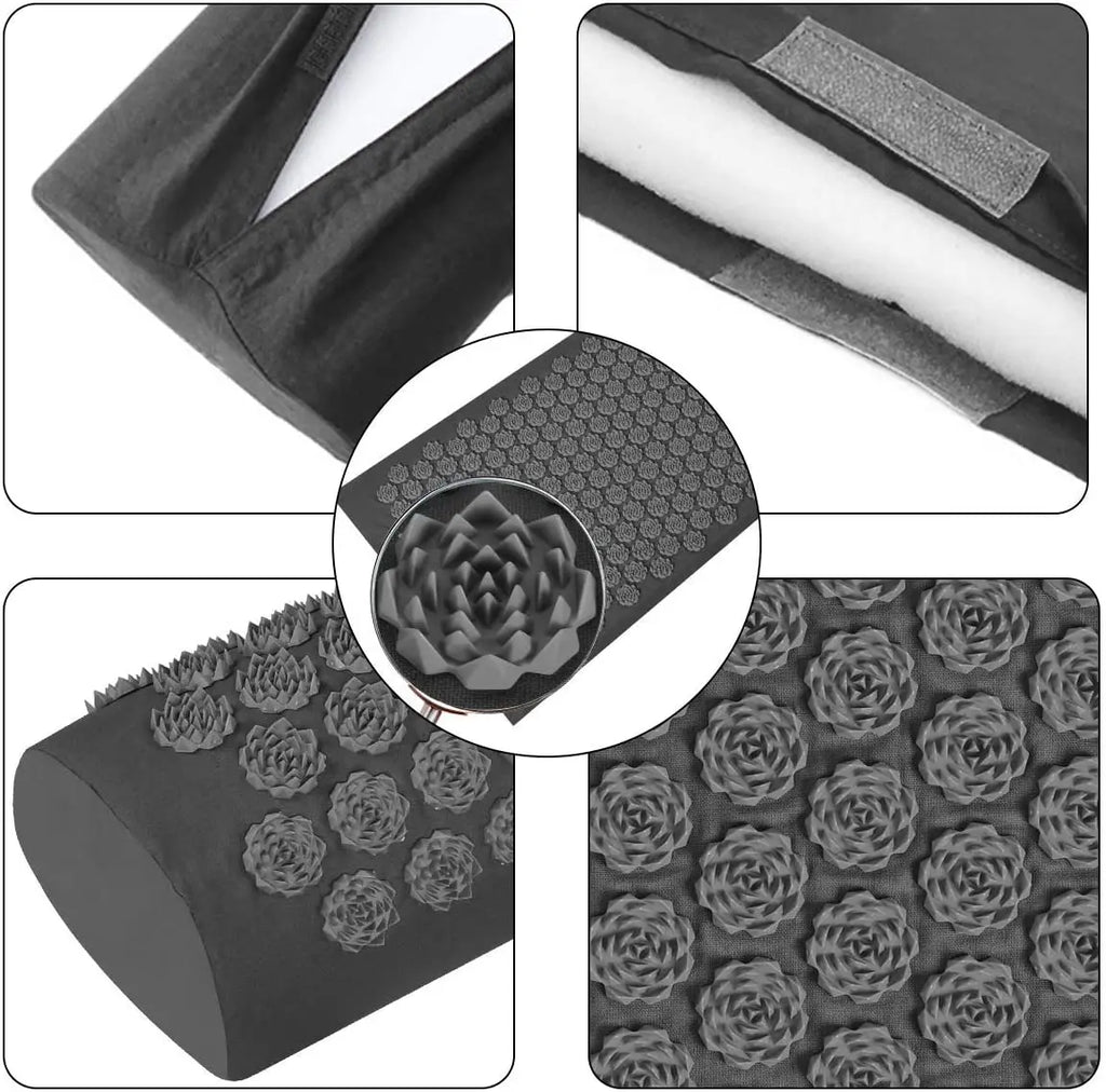 Acupressure Massage Mat for Back Relief – Lotus Spike Cushion Set Back Massage Instrument Tidesmit