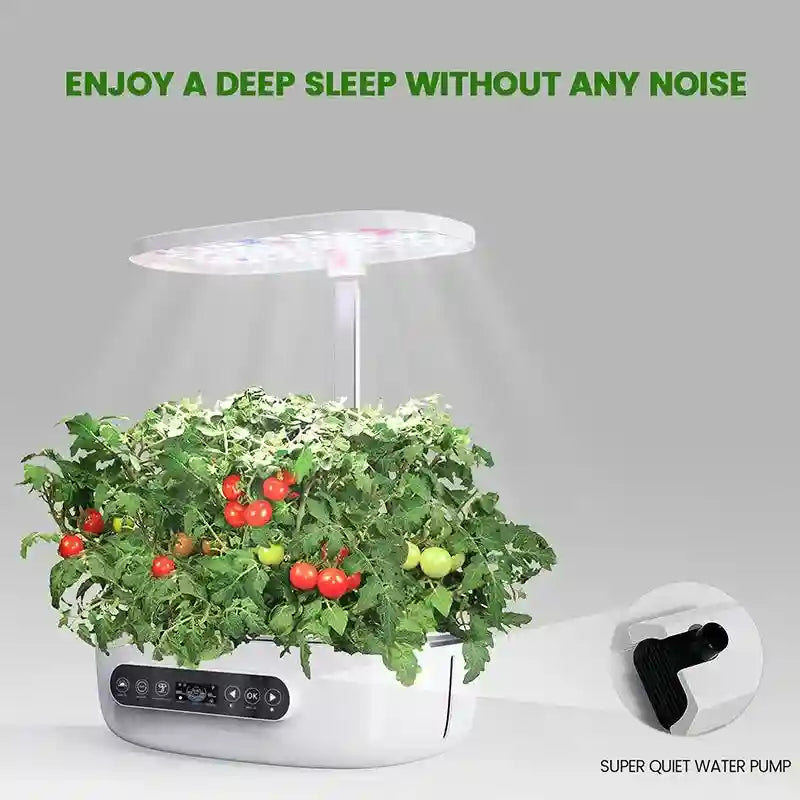 Hydroponic Growing System 12 Pods | 24W Full Spectrum LED Smart Garden Tidesmit