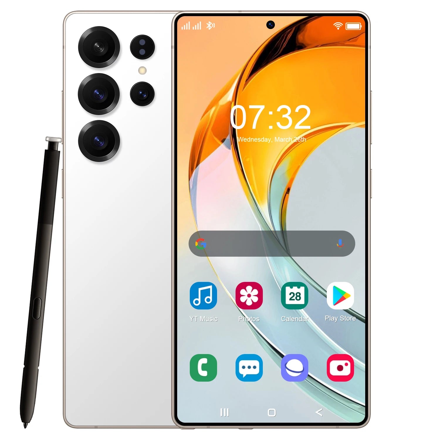 S25 Ultra 5G Smartphone 512GB - 8800mAh Dual SIM Unlocked White 12g 512 GB Tidesmit