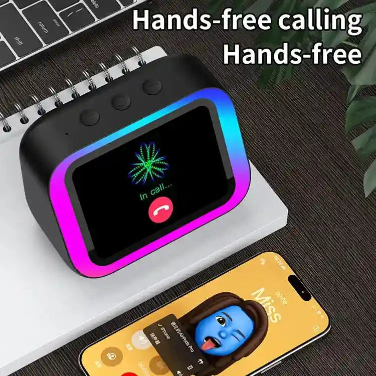 Tidesmit Smart Bluetooth Speaker Clock with 15W Qi Wireless Charging Pad Tidesmit