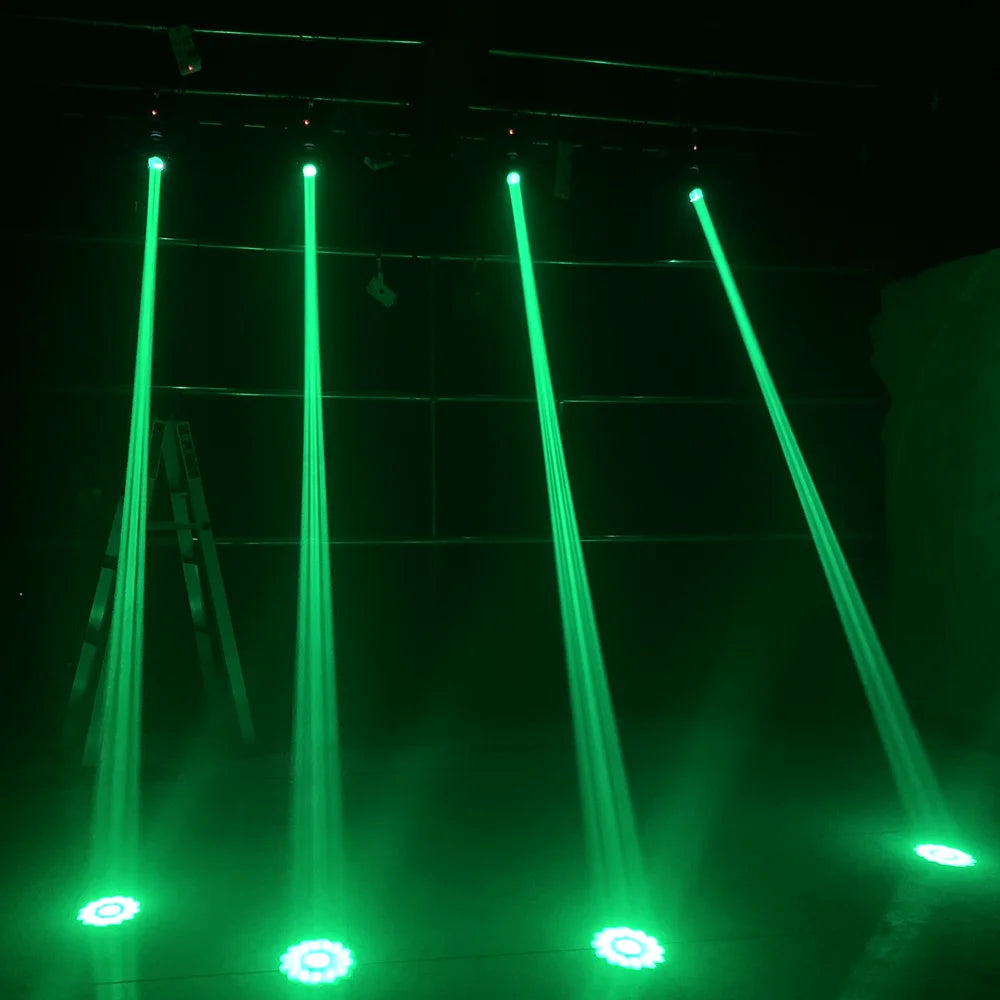 2PCS Mini LED Moving Head Light 120W Beam Spot 8 Rotating Prisms DJ DMX Bar Strobe Stage Effect