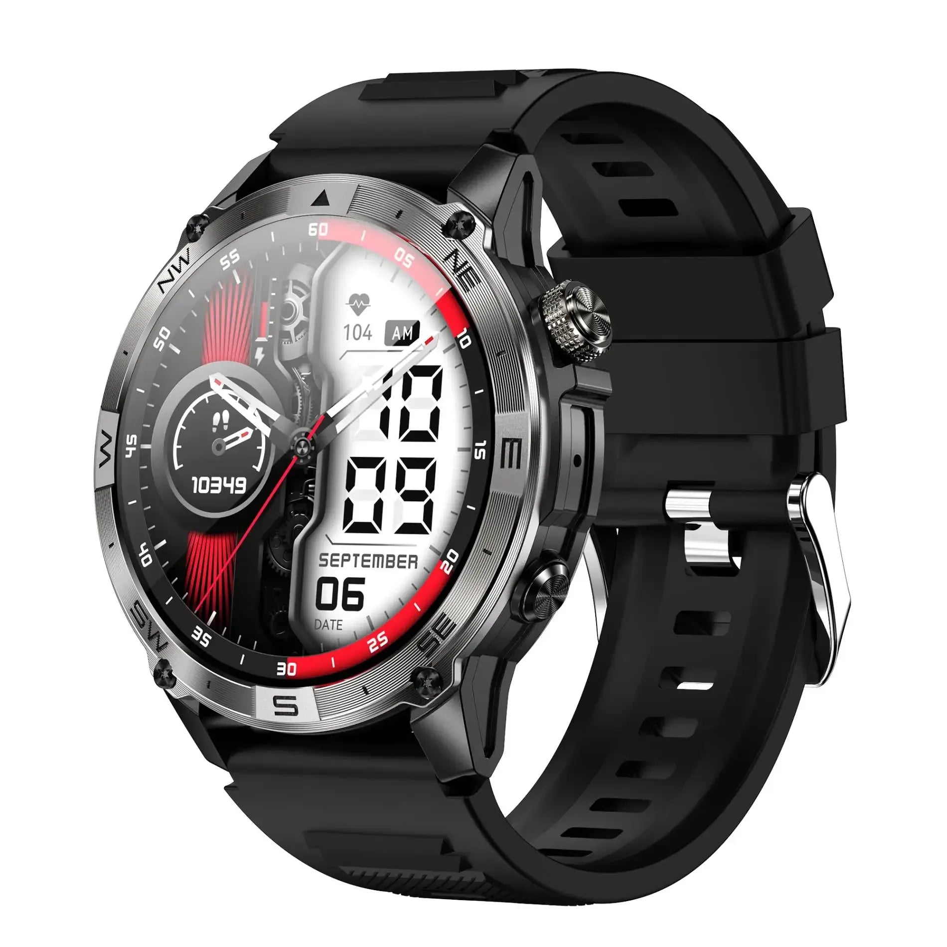 GPS Smart Watch & Fitness Tracker HK08 - AMOLED Display Black My Store