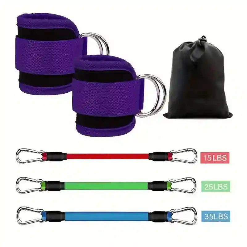 Ankle Resistance Bands 6-Piece Set - Professional Glute Workout Gear Tidesmit
