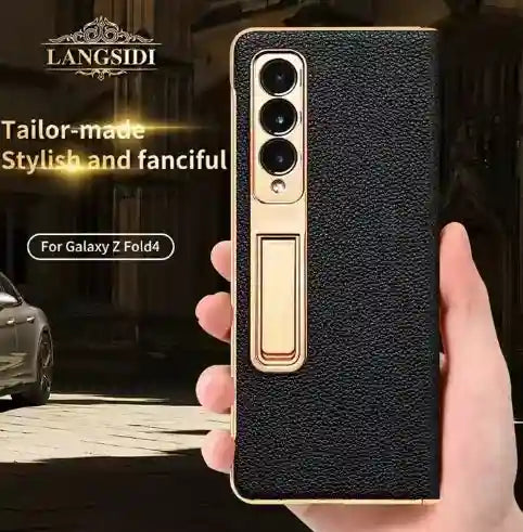 Samsung Galaxy Z Fold 6 Leather Case with Hinge Protection Tidesmit