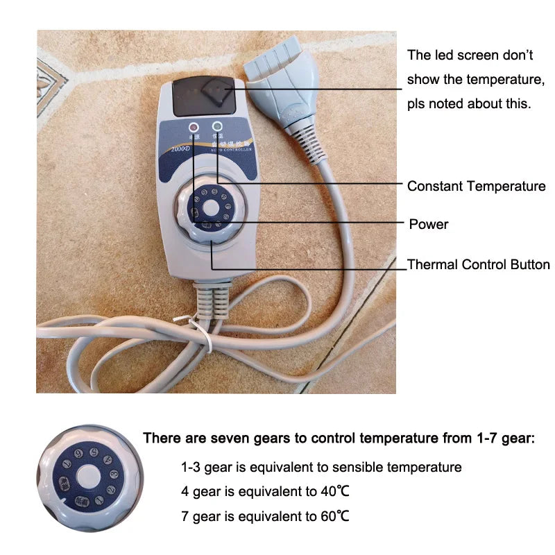 Heated Jade Massage Mattress for Deep Tissue Muscle Relief Massage Cushion Tidesmit