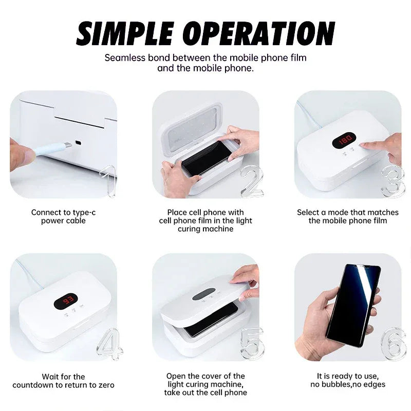UV Hydrogel Screen Protector for All Phones | White Flexible Shield Tidesmit