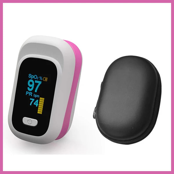 Finger Pulse Fingertip Oled Oximeter SPO2 PR PI RR Blood Oxygen With Respiratory Rate Oximetro De Pulsioximetro Dedo with case