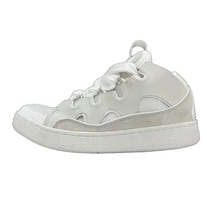 Designer Brand Luxury Casual Shoes Mens Women Embossed Leather Sneakers Calfskin Stripe Stretch Cotton Lace-up Low Rubber