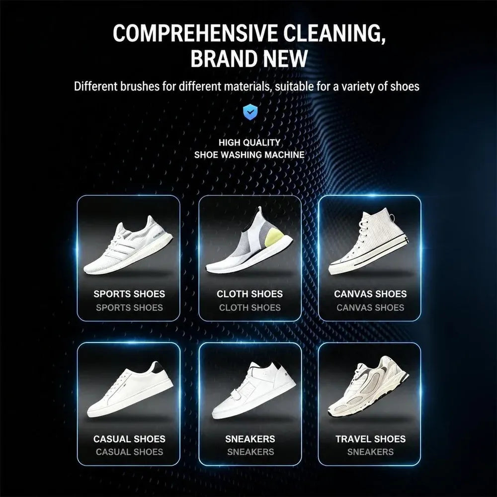 Professional Shoe Washer Washing Drying Machine with Touch Control Steam and Dual Air Drying for Commercial Shoe Care Stores