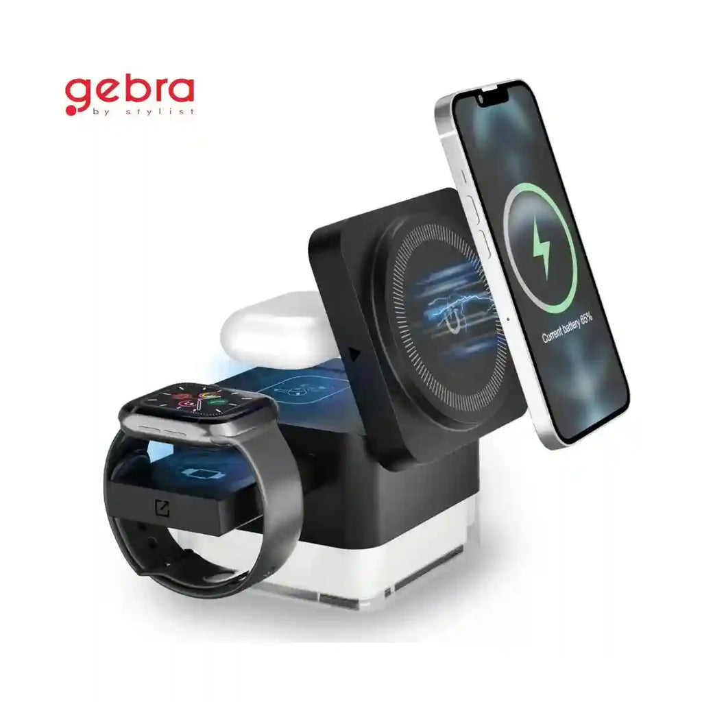 3-in-1 Magnetic Wireless Charging Stand | Fast Qi Certified Multi-Device Tidesmit