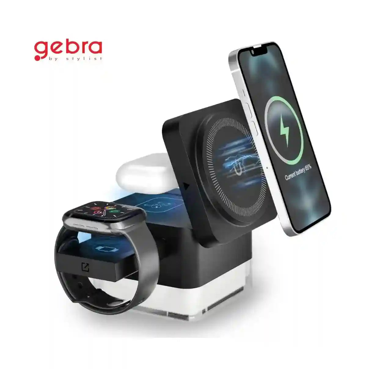 3-in-1 Magnetic Wireless Charging Stand | Fast Qi Certified Multi-Device Tidesmit