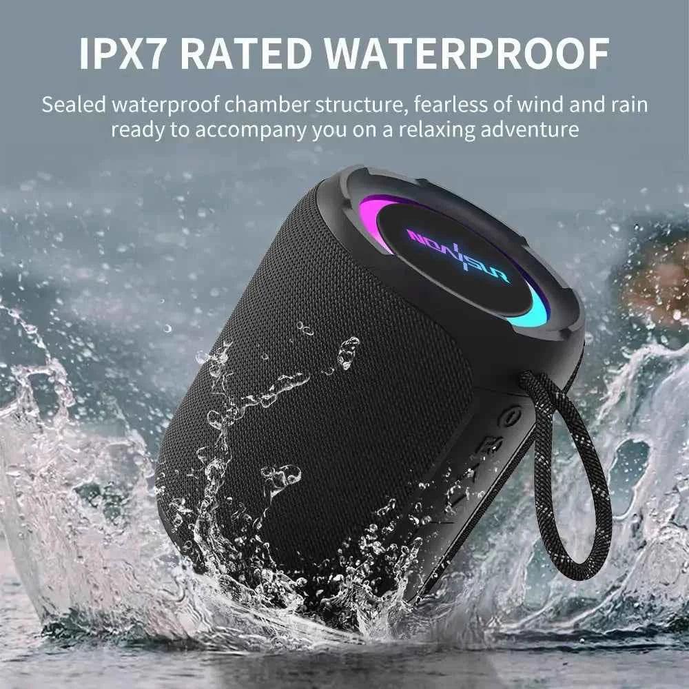 Portable Bluetooth Speaker with 360 Sound & IPX7 Waterproof Rating (Black) My Store