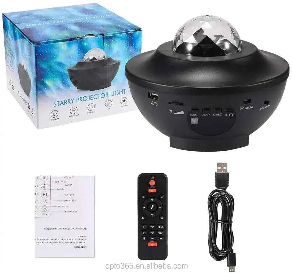 Galaxy Projector Starry Night Light | LED Aurora 3W Bluetooth Audio 3 Black Middle My Store