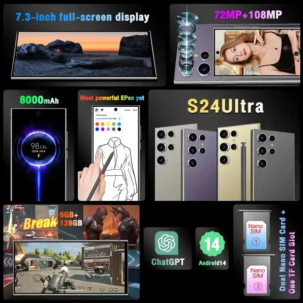 Samsung Galaxy S24 Ultra 5G Smartphone - 128GB AMOLED EU Model Tidesmit