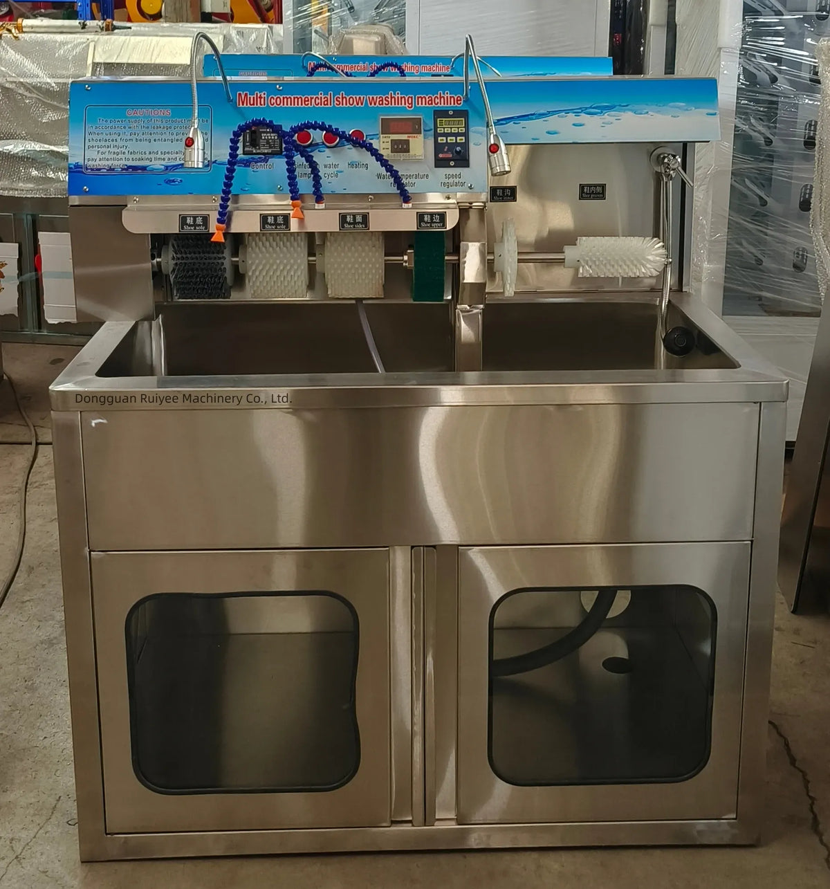 Stainless Steel Automatic Shoe Washing Machine with Drying Commercial Sneaker Cleaner Washer for Shoe Shops Laundry Use