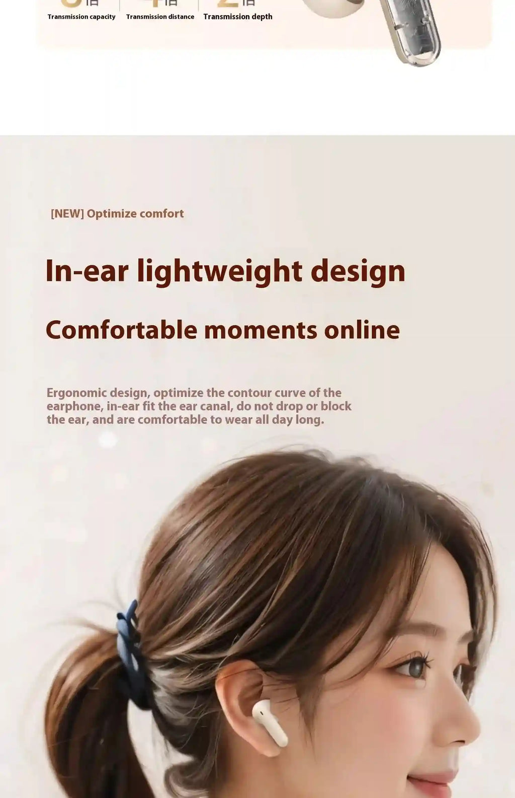 Tidesmit Wireless Bluetooth Earbuds with LED Power Display Tidesmit