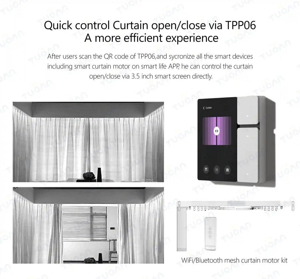 Tuya Smart Wireless Light Switch - EU Touch Panel - Model TPP06 Tidesmit