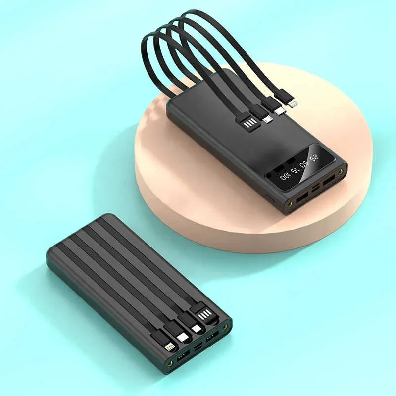 Tidesmit 10000mAh Portable Charger with Built-in USB-C Cable & LED Display Tidesmit