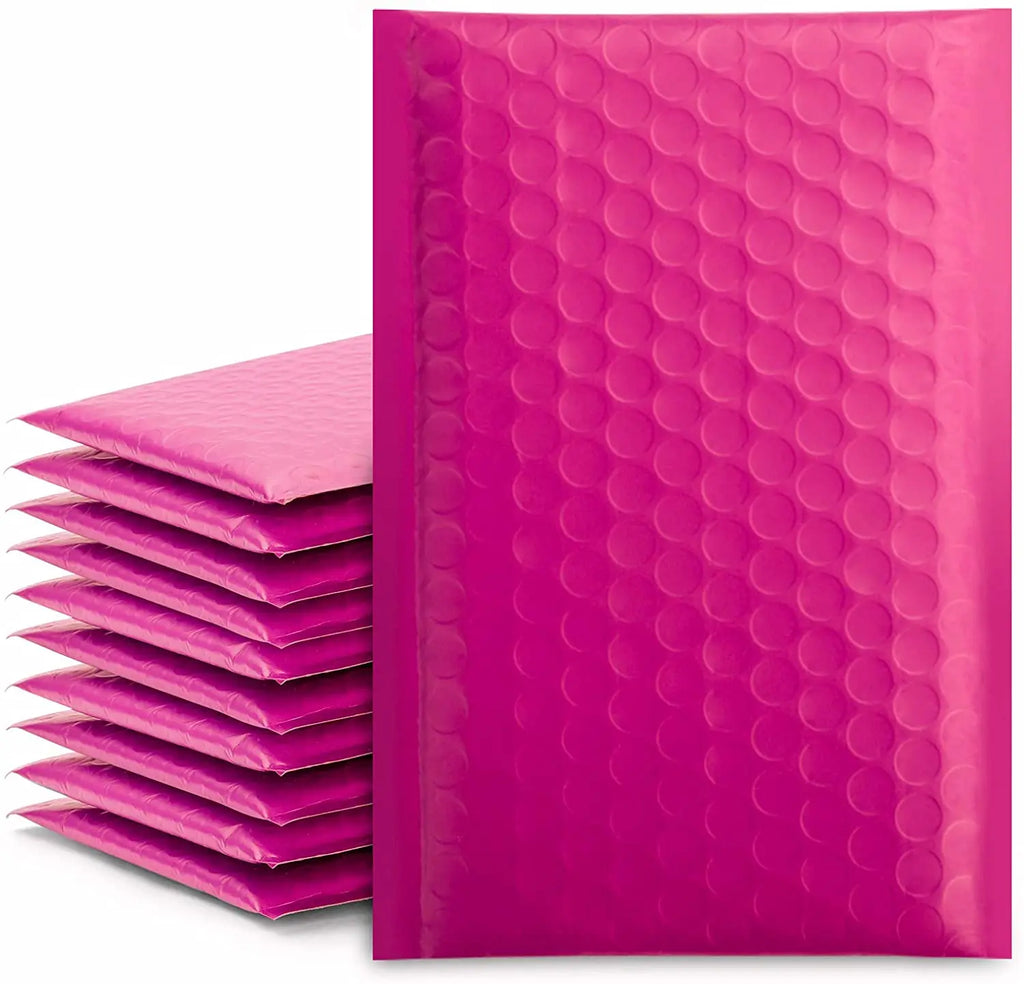 Customized XIMAN Brand Metallic Holographic Envelope Packaging Bubble Mailers Eco Friendly Recycled Plastic Cosmetic Packaging