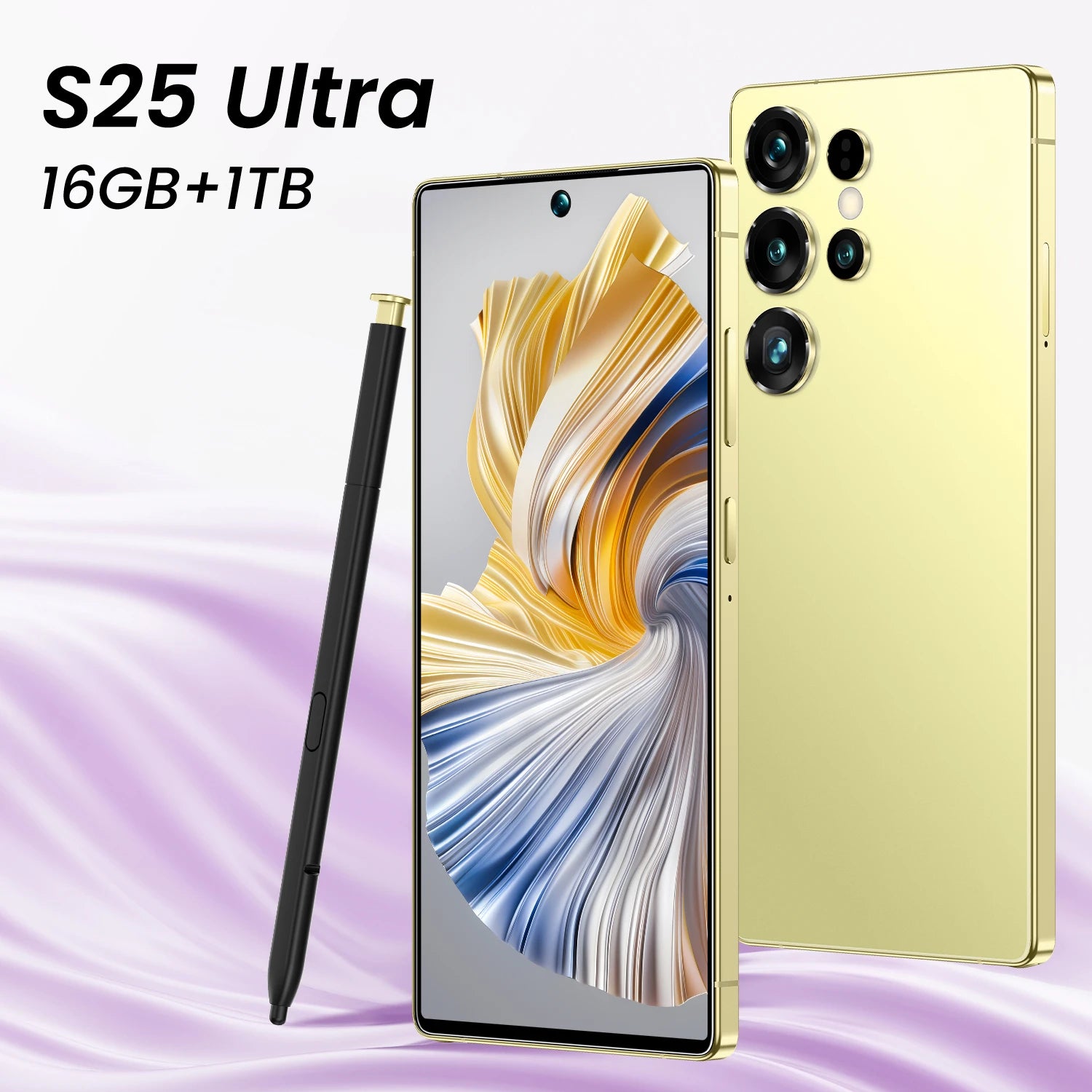 S25 Ultra 5G smartphone with 16GB RAM 1TB storage 108MP camera and HD display in gallery view