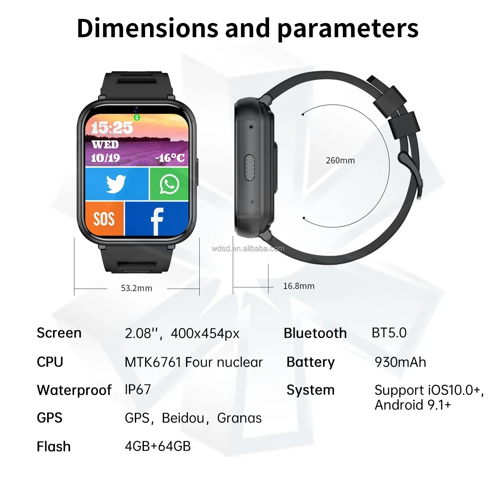 4G Smartwatch Fitness Tracker with Camera, GPS and Heart Rate Monitor My Store