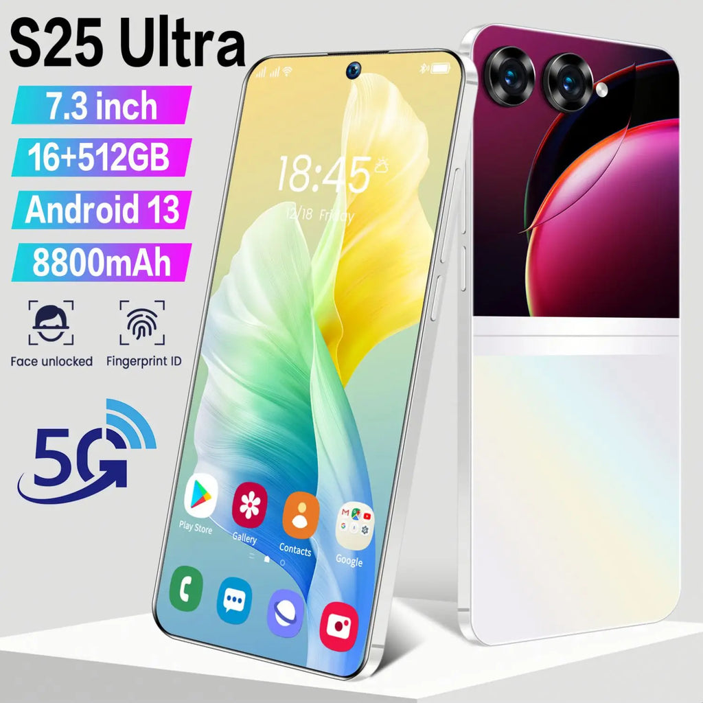 S25 Ultra 5G Smartphone 16GB RAM 512GB - Dual SIM Unlocked White Tidesmit