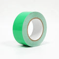 Green waterproof membrane tape roll with gray edge band and inner cardboard core