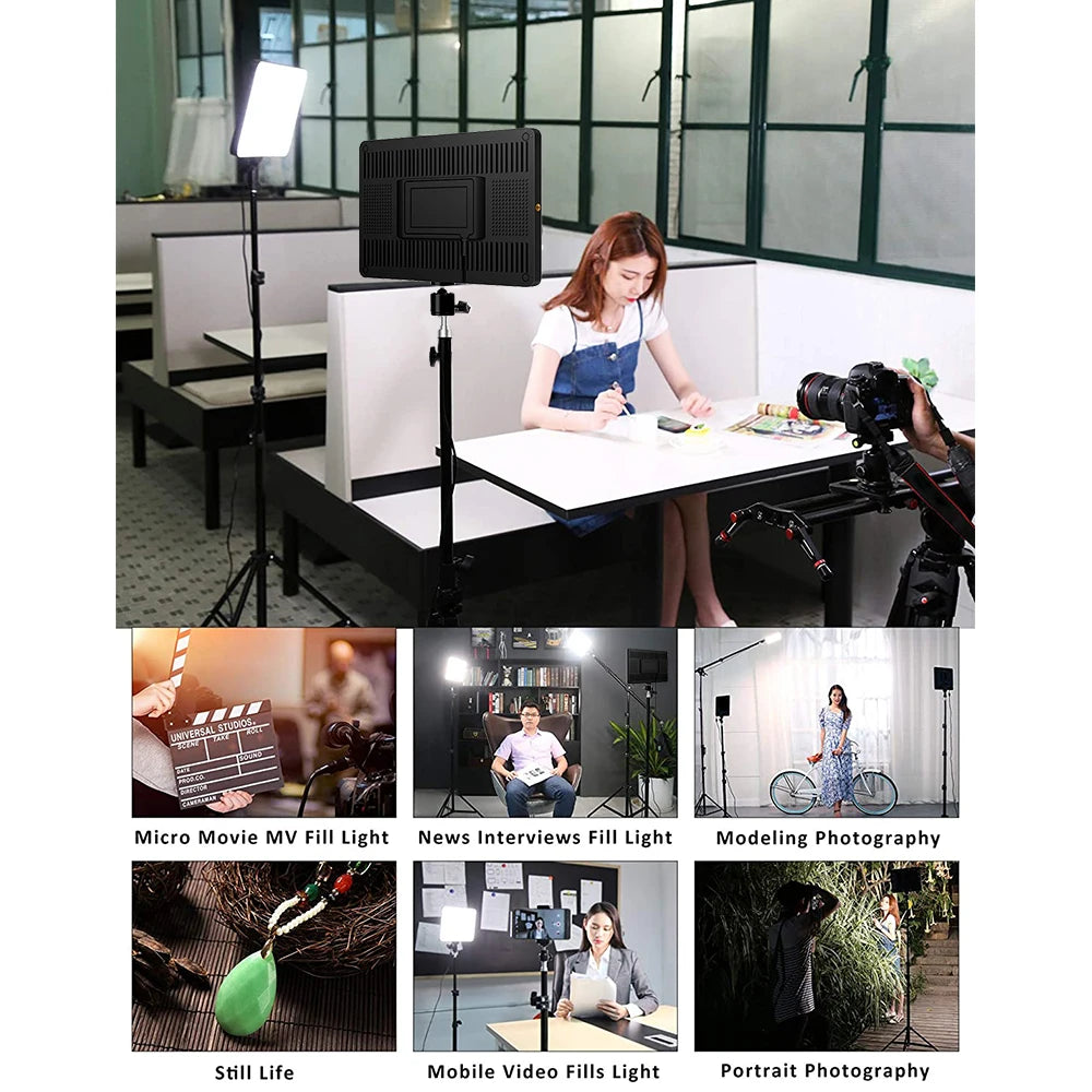 LED Video Light Panel for Content Creation - Adjustable Color Temp Tidesmit