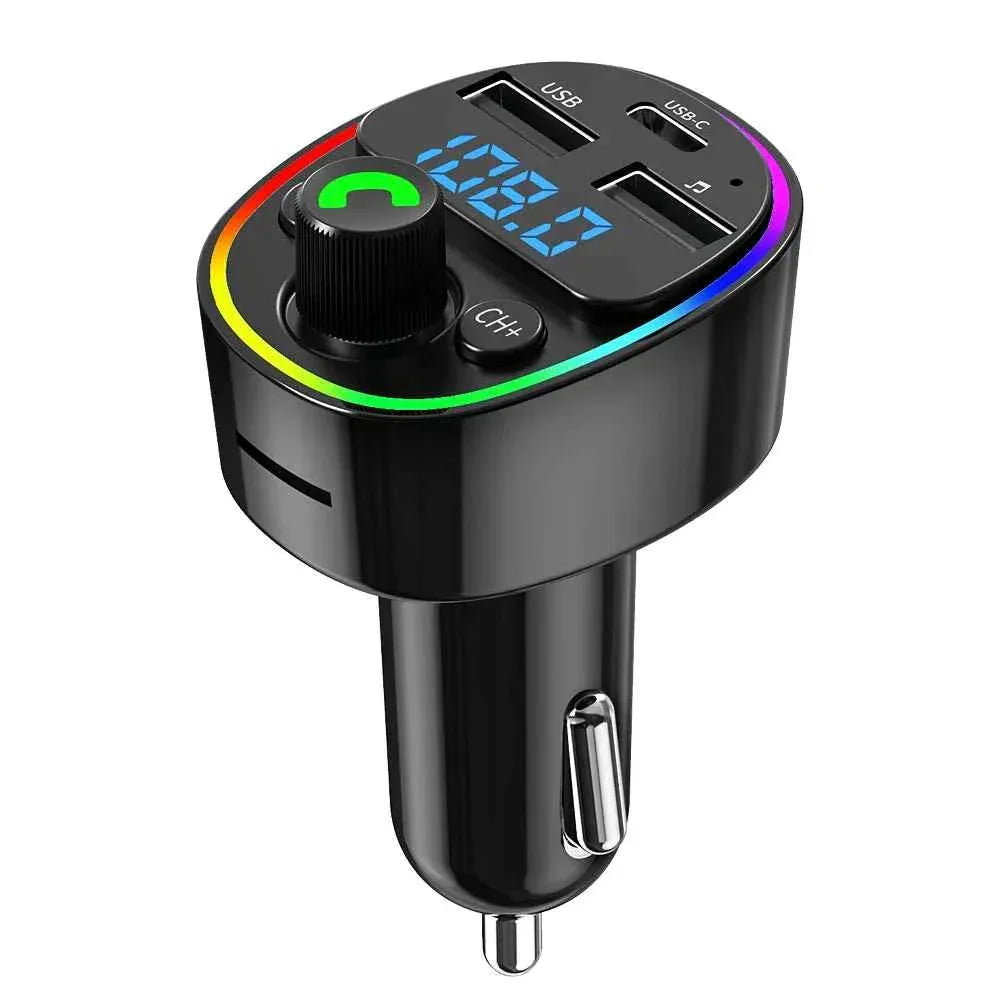 Bluetooth FM Transmitter Car Adapter - 25W PD Fast Charging Kit Knob version None My Store