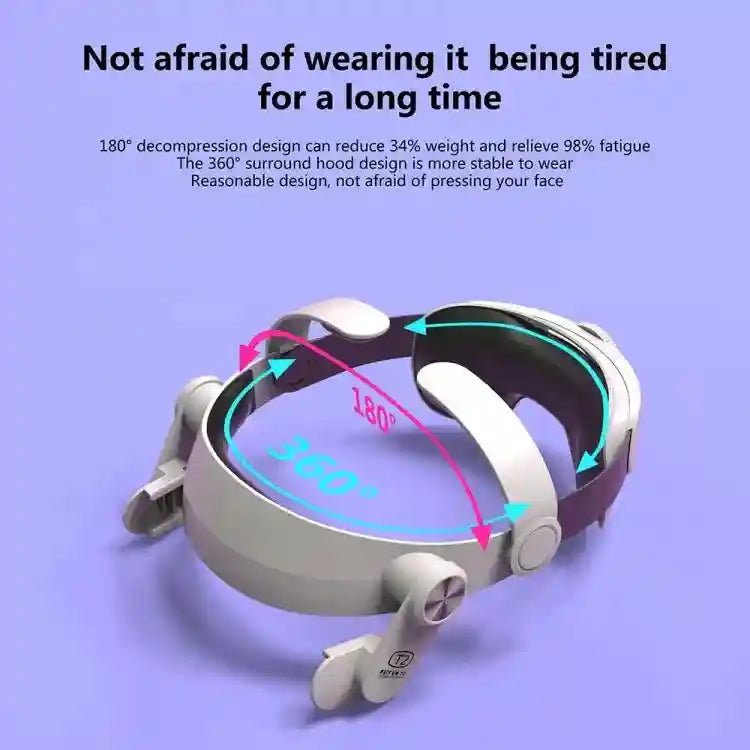 Adjustable VR Headset Headband for Meta Quest 2 Comfort Strap Tidesmit