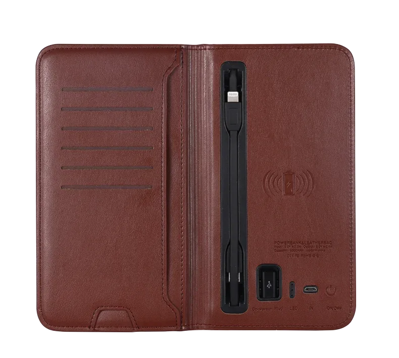 Portable Charger Wallet with Card Holder - Slim Leather PD Power Bank Tidesmit