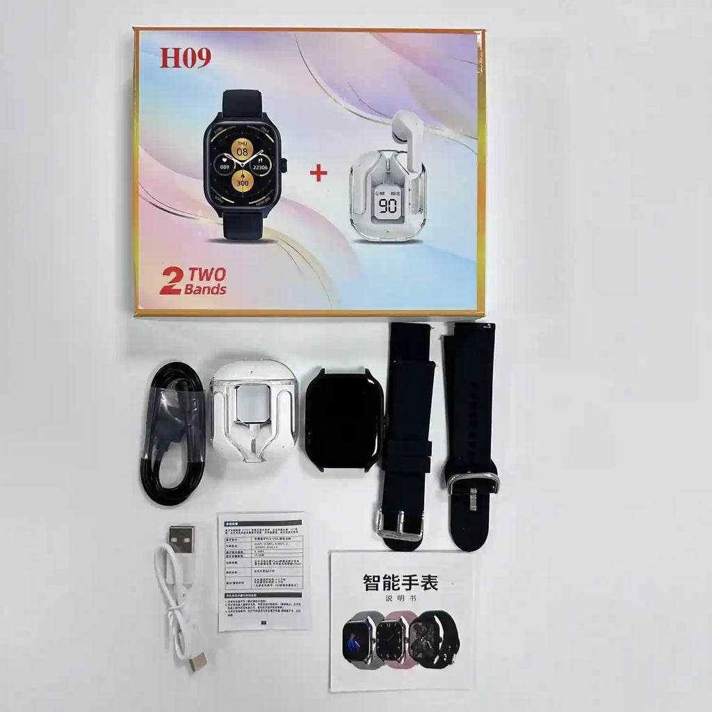 H09 Smart Watch with TWS Wireless Earbuds Combo by Tidesmit Tidesmit